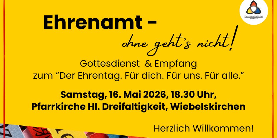 Das Wort 'Danke' in verschiedenen Sprachen, darüber ein leuchtend gelbes Textfeld mit Schrift in schwarz.