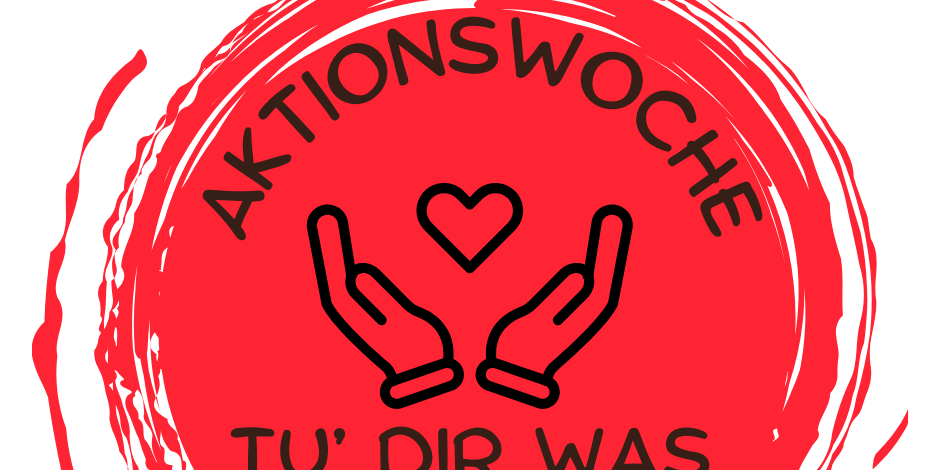Logo der Aktionswoche, roter Farbklecks.