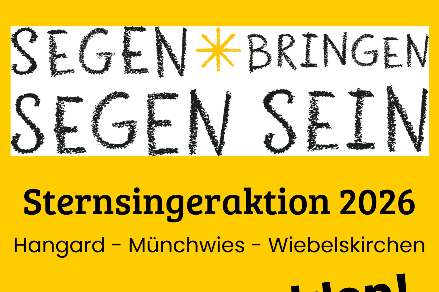 Infoplakat zur Sternsingeraktion 2026